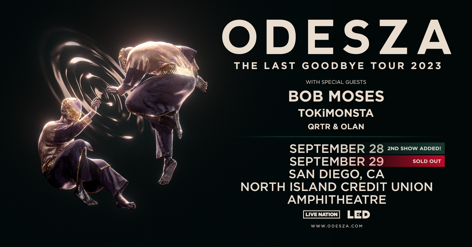 Odesza, Bob Moses, TOKiMONSTA, QRTR & Olan